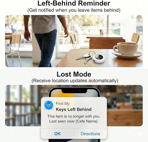 4 عبوات من علامات تعقب بلوتوث الذكية [معتمدة من Apple MFi] جهاز العثور على المفاتيح الهوائية يعمل مع Apple Find My (iOS فقط) علامات تتبع عالمية مقاومة للماء، محدد موقع العنصر، إنذار صوتي للأطفال والحيوانات الأليفة، حقيبة ظهر للكلاب in Kuwait