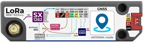 M5Stack Cap LoRa 1262 لأجهزة Cardputer Adv، SX1262 ATGM336H، 50 قناة، 868-923 ميجاهرتز، 3.31x0.94x0.60 بوصة in Kuwait