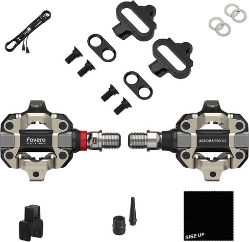 Favero Assioma PRO MX-1، عداد طاقة MTB لركوب الدراجات بدواسة جانبية أحادية الاستشعار، اتصال بلوتوث وANT+ لأجهزة الكمبيوتر الخاصة بالدراجة، ووحدات GPS لركوب الدراجات، والهواتف الذكية in Kuwait