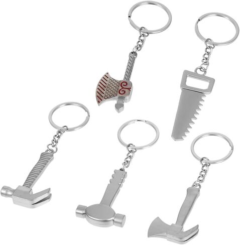 5pcs Mini Wrench Tool Keychains, Metal Construction Multi Tools Key Ring, Decorative Bag Pendant for Men Women in Saudi Arabia