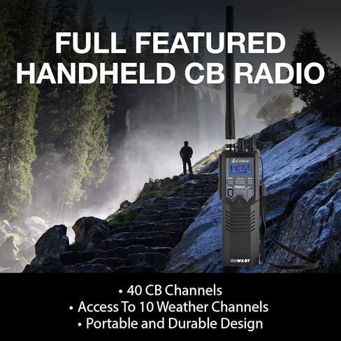 Cobra HH50WXST Hand Held CB Radio - Emergency Radio, Travel Essentials, Earphone Jack, 4 Watt, Noise Reduction & NOAA Alerts (Renewed) in Kuwait