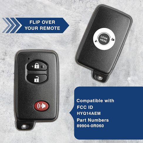 Remote 3btn Smart Key Fob for Toyota Rav4 (HYQ14AEM, 89904-0R060) in Saudi Arabia