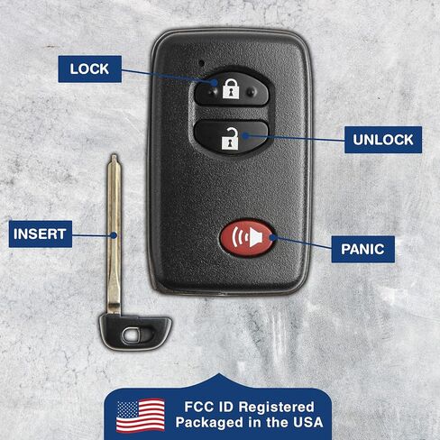 Remote 3btn Smart Key Fob for Toyota Rav4 (HYQ14AEM, 89904-0R060) in Saudi Arabia