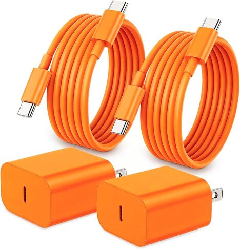 شاحن iPhone 17 16 15 شحن سريع، 2 حزمة 20 وات Apple iPad USB C Wall Chrager Block مع كابل USB C إلى C بطول 6 أقدام لهاتف iPhone 17/Pro/Pro Max/17 Air/ 16/16 Pro/16 Pro Max/15/Plus/Pro/Pro Max (أبيض) in Kuwait