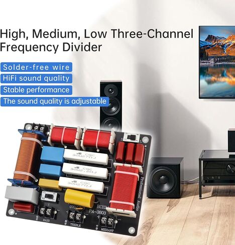 3 اتجاهات متقاطعة، 800 وات 4-8 أوم 3 مكبرات صوت HiFi Home مكبرات صوت مقسم تردد الصوت، تريبل ألتو باس 3 اتجاهات لوحة مقسم تردد مكبر الصوت in Kuwait