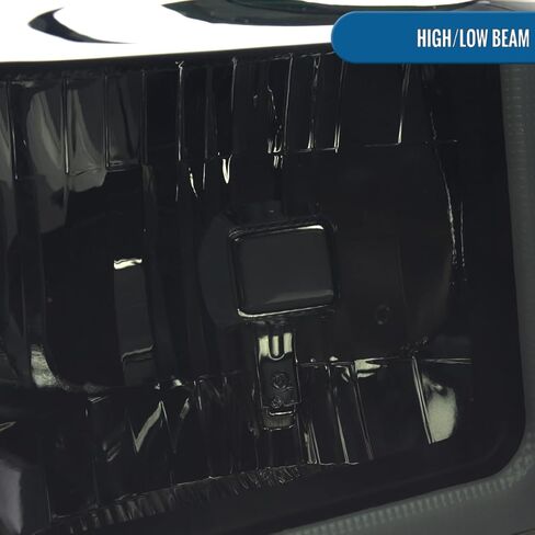 Ronnin - يناسب 2008-2010 Ford F250 F350 F450 F550 Super Duty Pickup الهالوجين المصابيح الأمامية LED زوج تجميع أنابيب إشارة الانعطاف المتسلسلة | أسود in Kuwait