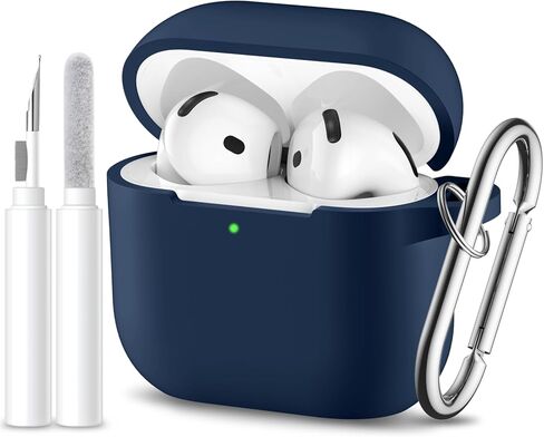 for Airpods 4th Generation Case Cover(2024),Soft Silicone Full Protective Case for AirPods 4 Case with Keychain & Cleaner Kit,Compatible with Apple Airpods 4 for Women,Men（Lightpink） in Saudi Arabia