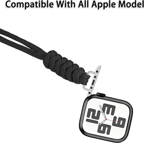 Nylon Necklace Compatible with Apple iWatch Series 10, Ultra 2/Ultra, 9 8 7 6 5 4 3 2 1, Watch Pendent Fob for Apple Watch 38mm 40mm 41mm 42mm 44mm 45mm 46mm 49mm Replacement Accessories Women and Men in Saudi Arabia