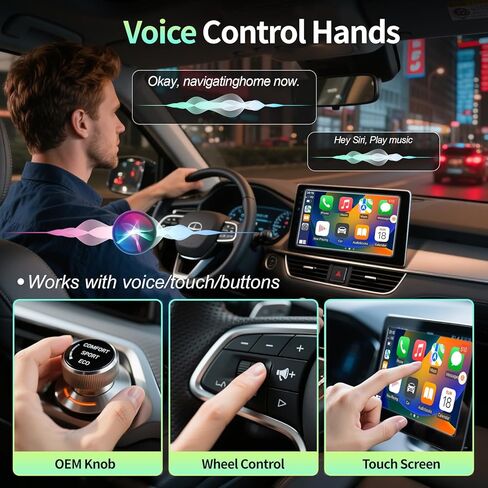 2026 محول CarPlay اللاسلكي 2 في 1 ومحول Android Auto اللاسلكي، محول سيارة بلوتوث للاتصال السلكي باللاسلكي، اتصال تلقائي سريع ومستقر، 5G WiFi وBT 5.4، التوصيل والتشغيل (USB-C/A) in Kuwait