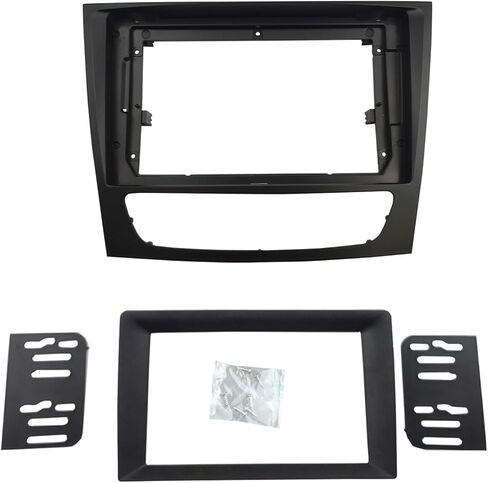 Radio Stereo Bezel for 2001-2009 Mercedes Benz E Class W211 CLS Class C219 Dash Installation Mount Trim Kit Fits 9" and Double Din in Kuwait