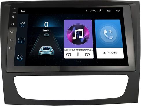 Radio Stereo Bezel for 2001-2009 Mercedes Benz E Class W211 CLS Class C219 Dash Installation Mount Trim Kit Fits 9" and Double Din in Kuwait