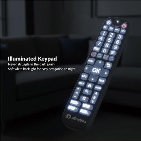 جهاز VSeeBox V6 Plus بديل للتحكم عن بعد بإضاءة خلفية in Kuwait
