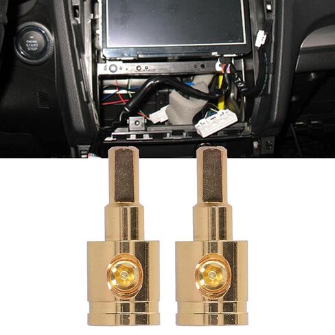 Ejoyous 2pcs 0GA Wire Reducer Terminal Connector, Pure Copper Gold Plated 1/0 Gauge to 4 Gauge Wire Reducer, for Car Audio Amplifier Modification in Kuwait