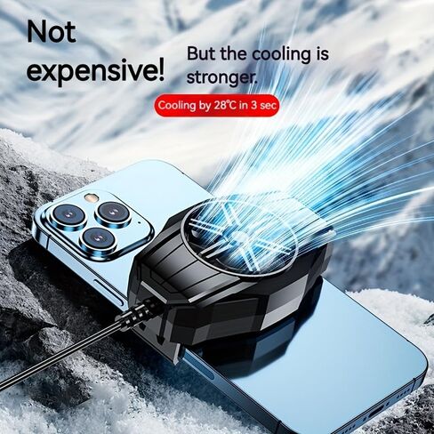 Phone Cooler for Gaming, Phone Cooling Fan for Gaming Fit All Types of iPhone Android Smartphones A Must-Have for Gaming, Live Streaming in Kuwait