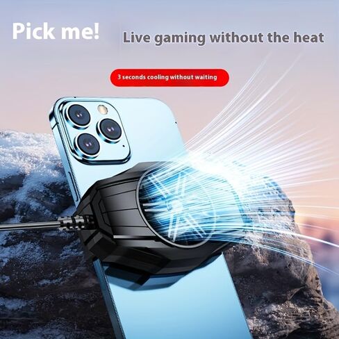 Phone Cooler for Gaming, Phone Cooling Fan for Gaming Fit All Types of iPhone Android Smartphones A Must-Have for Gaming, Live Streaming in Kuwait