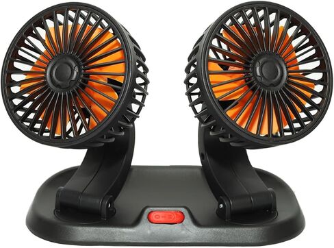Dual Head Car Cooling Fan-2 Speeds, 360 Rotation, for Car Dashboard, Powerful Cooling Solution for SUV/RV/Truck/Sedan/Cruise/Office, USB Powered (2 Head 5V) in Saudi Arabia