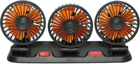 Dual Head Car Cooling Fan-2 Speeds, 360 Rotation, for Car Dashboard, Powerful Cooling Solution for SUV/RV/Truck/Sedan/Cruise/Office, USB Powered (2 Head 5V) in Saudi Arabia