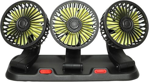 Dual Head Car Cooling Fan-2 Speeds, 360 Rotation, for Car Dashboard, Powerful Cooling Solution for SUV/RV/Truck/Sedan/Cruise/Office, USB Powered (2 Head 5V) in Saudi Arabia