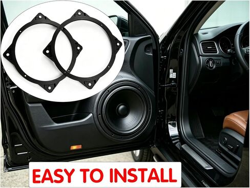 2PCS 6.5 Inch Front Door Speaker Adapter Spacer Rings Compatible with 2006-2020 Hyundai Genesis Sonata Elantra Tucson Azera Santa Fe KIA Forte Sedona NIRO in Kuwait
