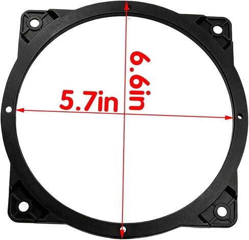 2PCS 6.5 Inch Front Door Speaker Adapter Spacer Rings Compatible with 2006-2020 Hyundai Genesis Sonata Elantra Tucson Azera Santa Fe KIA Forte Sedona NIRO in Kuwait