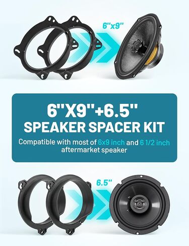 NuIth Car 6×9 بوصة أمامية + 6.5 بوصة طقم محول مكبر صوت للباب الخلفي لسيارة Toyota 03-09 4 Runner 05-11 Avalon 08-12 Highlander 09-11 Venza 08-11 Sequoia، فاصل حامل مكبر الصوت لتثبيت ما بعد البيع in Kuwait