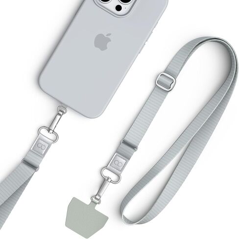 Lamicall الهاتف الخليوي الحبل Crossbody 2 حزمة - حزام ناعم الملمس أكثر سمكًا قابل للتعديل مع رقعتين، حبل رقبة مضاد للسرقة مع خطاف دوار كبير من سبائك الزنك لهاتف iPhone 17 16 15 Pro Max، هدية للأم in Kuwait