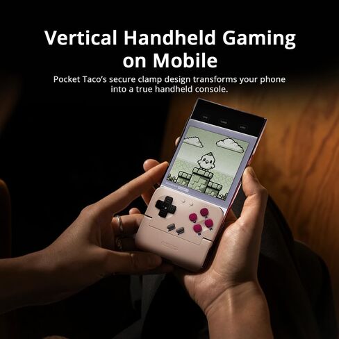وحدة تحكم الألعاب المحمولة GameSir Pocket Taco Vertical - لوحة ألعاب بلوتوث Retro Arcade لنظام Android، وحدة تحكم ألعاب لاسلكية محمولة للهاتف، بطارية 600 مللي أمبير في الساعة، شحن مروري - أبيض in Kuwait