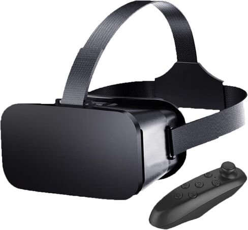 سماعة رأس VR للهاتف مع وحدة تحكم، مجموعة نظارات الواقع الافتراضي PD & Fl المضادة للزرقاء قابلة للتعديل للأطفال والكبار، متوافقة مع iPhone 16/15/14/13/12 وSamsung Android 4.5-6.7" in Saudi Arabia