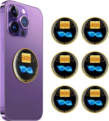 6 Pieces Cell Phone Blocker Protection Neutralizers Stickers for Smart Phones Tablets Laptops Computer WiFi Priner TV Electronic Devices - Yellow in Kuwait