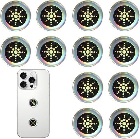 12 Pcs Emf Blocker for Cell Phone,Radiation Blocker,Emf Stickers for Cell Phone,A Practical Gift for Tech Lovers for Smart Phones/Tablets/Laptops Electronic Devices Blockers(Silver) in Saudi Arabia