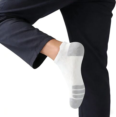 10 Pairs Men’s Ankle Socks Cushioned Low-Cut Socks For Daily Wear Casual Comfortable Breathable Socks in Saudi Arabia