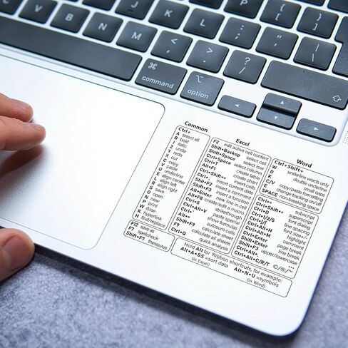 2PCS Keyboard Shortcut Sticker Set for Windows, Excel, Word & Computer, Transparent Waterproof Keyboard Shortcut Guide Overlay for Laptop PC & MacBook, Office Productivity Reference Stickers (2pcs) in Saudi Arabia