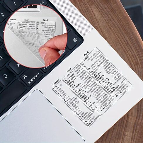 2PCS Keyboard Shortcut Sticker Set for Windows, Excel, Word & Computer, Transparent Waterproof Keyboard Shortcut Guide Overlay for Laptop PC & MacBook, Office Productivity Reference Stickers (2pcs) in Saudi Arabia