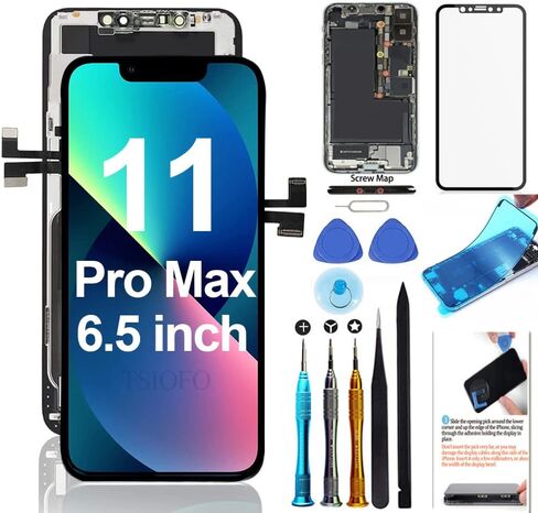 لشاشة iPhone 14 Pro Max البديلة مقاس 6.7 بوصة، مجموعة محول رقمي لشاشة LCD تعمل باللمس ثلاثية الأبعاد مع أدوات إصلاح، متوافقة مع الطراز A2894، A2651، A2893، A2896، A2895 in Kuwait