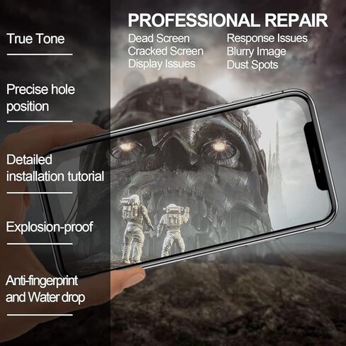 مجموعة استبدال شاشة iPhone 14 Pro Max، شاشة LCD 6.7 بوصة، مجموعة رقمية تعمل باللمس ثلاثية الأبعاد مع إطار لاصق وأدوات إصلاح متوافقة مع A2651 A2893 A2896 A2895 A2894 in Kuwait