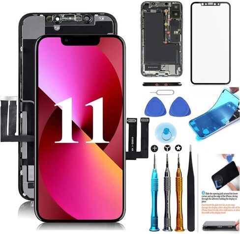 لشاشة iPhone 14 Pro Max البديلة مقاس 6.7 بوصة، مجموعة محول رقمي لشاشة LCD تعمل باللمس ثلاثية الأبعاد مع أدوات إصلاح، متوافقة مع الطراز A2894، A2651، A2893، A2896، A2895 in Kuwait