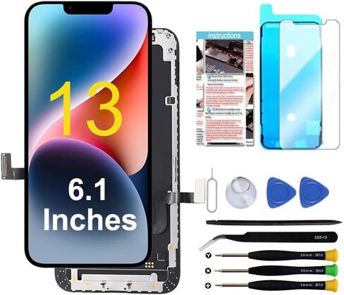 لشاشة iPhone 14 Pro Max البديلة مقاس 6.7 بوصة، مجموعة محول رقمي لشاشة LCD تعمل باللمس ثلاثية الأبعاد مع أدوات إصلاح، متوافقة مع الطراز A2894، A2651، A2893، A2896، A2895 in Kuwait