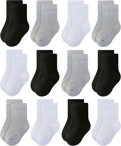 RATIVE Cotton Crew Socks for Unisex Baby Infant Toddler Kids Boys Girls in Kuwait