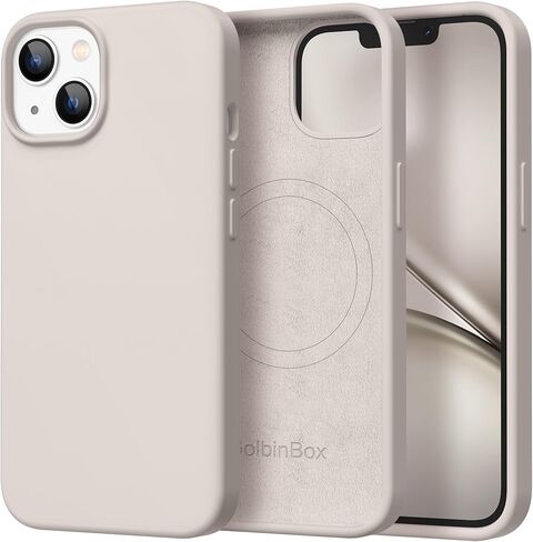 حافظة GolbinBox المغناطيسية لهاتف iPhone 17 Pro Max، متوافقة مع MagSafe، [حماية كاملة للكاميرا] [واقي شاشة]، غطاء هاتف مقاوم للصدمات من السيليكون مع بطانة من الألياف الدقيقة المضادة للخدش، وردي طباشيري in Kuwait
