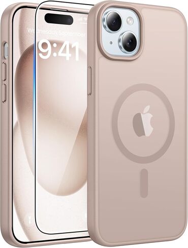 حافظة FNTCASE لهاتف iPhone 17 Pro-Max: [متوافقة مع Magsafe] حافظات شفافة غير لامعة مع [حماية كاملة للكاميرا] [واقي شاشة] غطاء هاتف واقٍ مقاوم للصدمات من الدرجة العسكرية - وردي فاتح in Kuwait