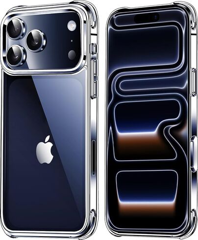 حافظة Mkeke لهاتف iPhone 17 Pro Max شفافة، [ليست صفراء] [حماية من السقوط من الدرجة العسكرية] حافظة شفافة لهاتف Apple 17 Pro Max مع ممتص للصدمات 2025 in Kuwait