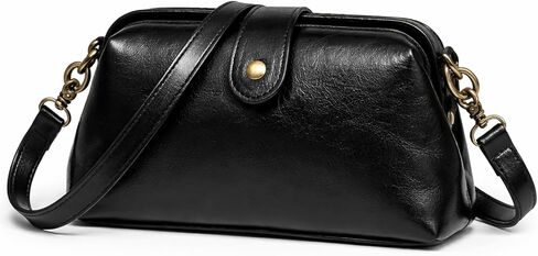 Retro Handmade Bag, Vintage Kisslock Crossbody Handbag, Waterproof Doctor Bag Purse for Women in Saudi Arabia