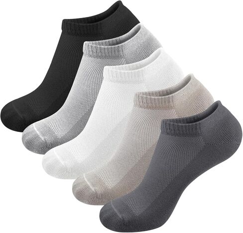 Hercicy 5 Pairs Flax Linen Ankle Socks for Men Women Quick Drying Mesh Thin Breathable Natural Organic Linen Socks in Saudi Arabia