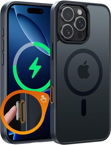 حافظة FNTCASE لهاتف iPhone 17 Pro-Max: [متوافقة مع Magsafe] حافظات شفافة غير لامعة مع [حماية كاملة للكاميرا] [واقي شاشة] غطاء هاتف واقٍ مقاوم للصدمات من الدرجة العسكرية - وردي فاتح in Saudi Arabia