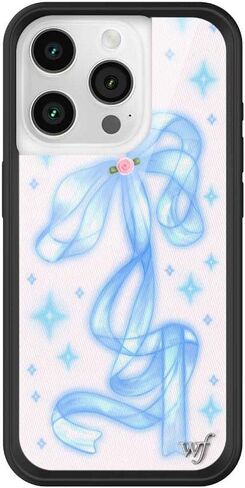 Wildflower Cases - Compatible with iPhone 15 Pro | Protective Black Bumper, 6.5ft Drop Test Certified, Women Owned Small Business | Blue Pink White Stars Modern Trendy | Dream Star in Saudi Arabia