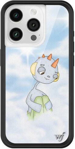Wildflower Cases - Compatible with iPhone 15 Pro | Protective Black Bumper, 6.5ft Drop Test Certified, Women Owned Small Business | Blue Pink White Stars Modern Trendy | Dream Star in Saudi Arabia