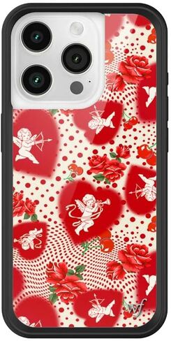 Wildflower Cases - Compatible with iPhone 15 Pro | Protective Black Bumper, 6.5ft Drop Test Certified, Women Owned Small Business | Blue Pink White Stars Modern Trendy | Dream Star in Saudi Arabia