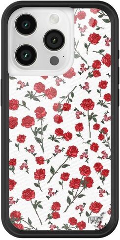Wildflower Cases - Compatible with iPhone 15 Pro | Protective Black Bumper, 6.5ft Drop Test Certified, Women Owned Small Business | Blue Pink White Stars Modern Trendy | Dream Star in Saudi Arabia