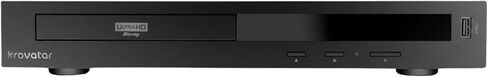 مشغل Blu-ray Krovatar 4K UHD مع Dolby Vision وHDR10+، ووظيفة Bluetooth وكابل HDMI مضمن. دعم 2K Blu-ray، و3D Blu-ray، وترقية 4K، وUHD Blu-ray، وSACD، وDVD، وتشغيل الأقراص المضغوطة in Kuwait