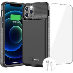 BOPPS Battery Case for iPhone 15/15 Pro【2026 New】 Slim Powerful 7000mAh Portable Charger Case 360°Protection Rechargeable Extended Charging case for iPhone 15/15 Pro，Black in Saudi Arabia